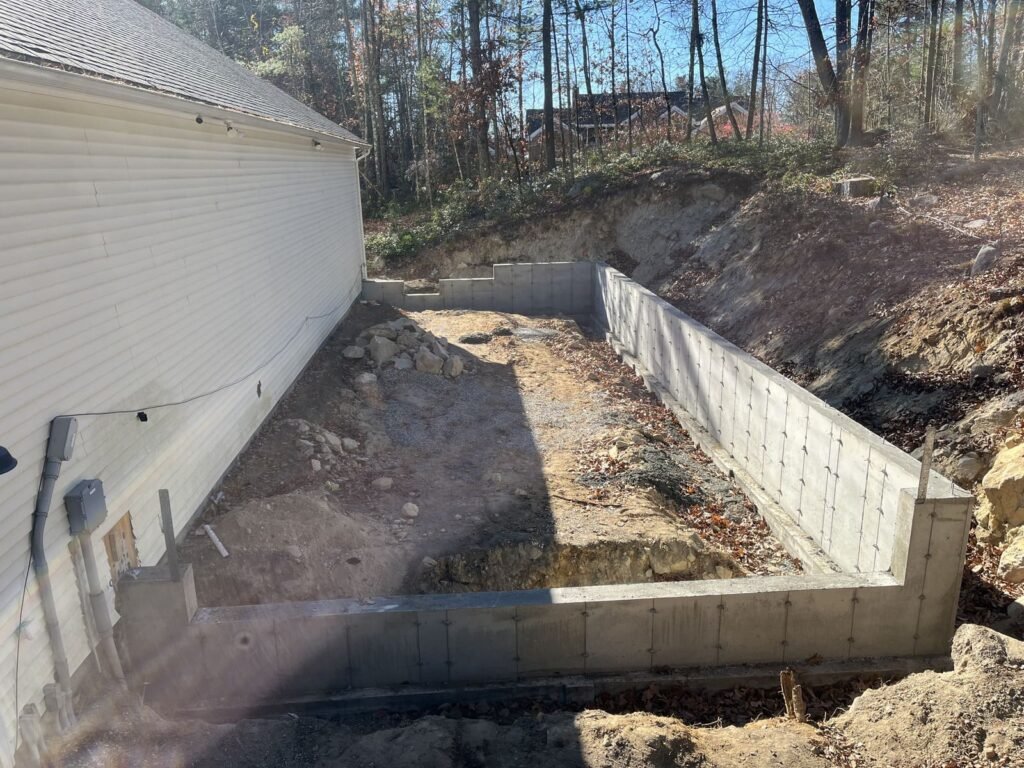 Garage Addition Foundation in NH