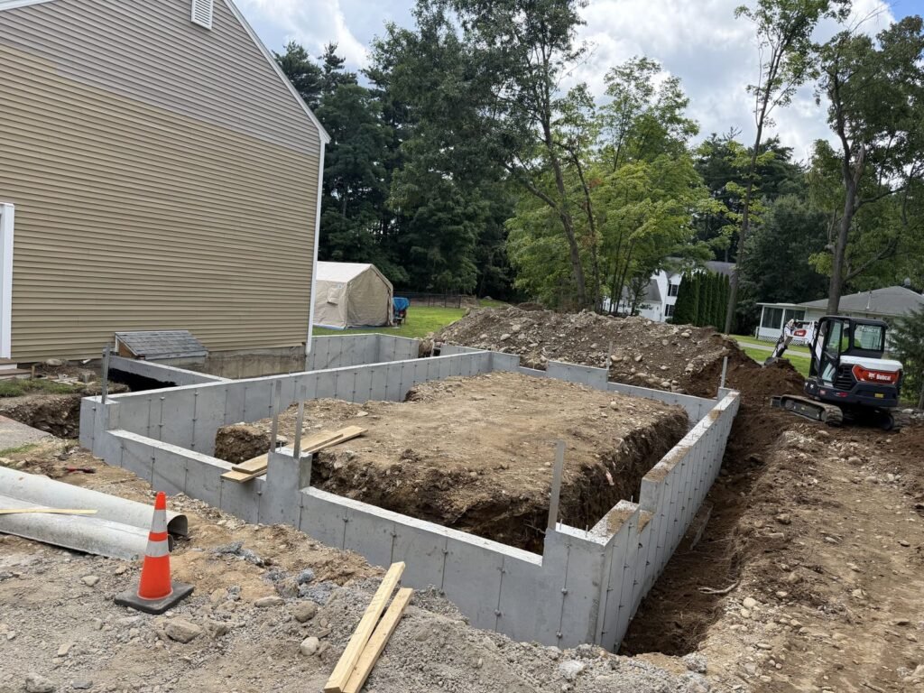Concrete Foundation Addition in NH