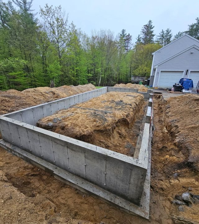Concrete Foundation for a Detached Garage in NH