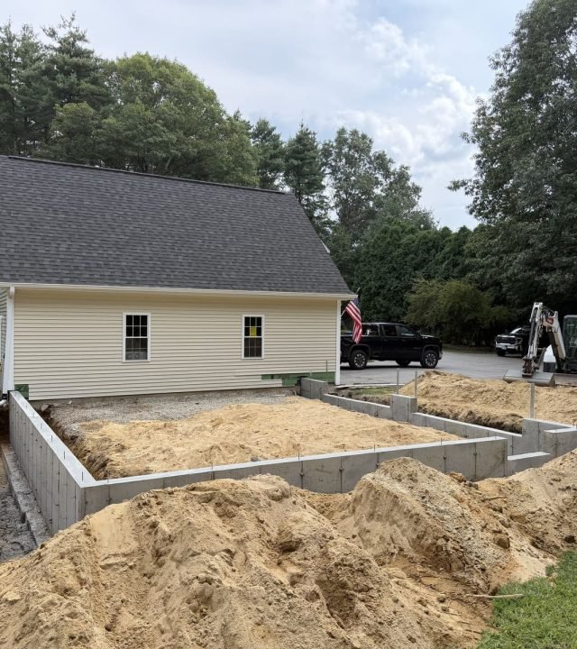 Concrete Foundation for a Attached Garage in NH